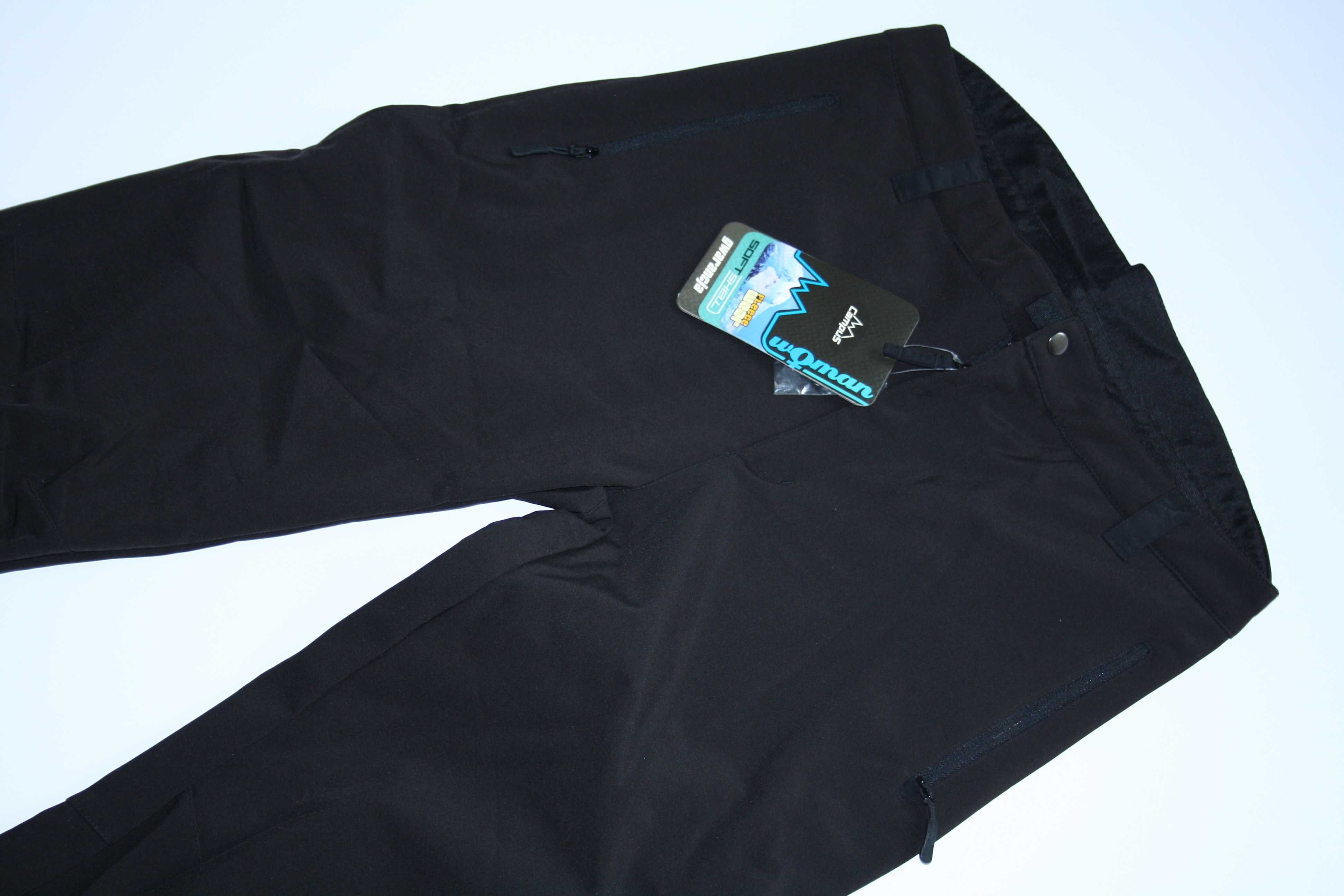 Spodnie damskie softshellowe zimowe Campus MILA czarny XXL/44 trekking