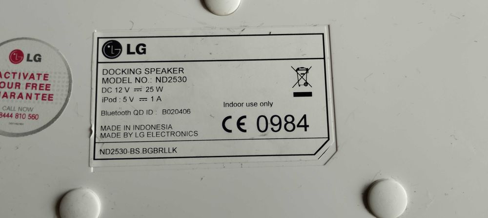 Портативна Bluetooth  LG Docking speaker ND2530