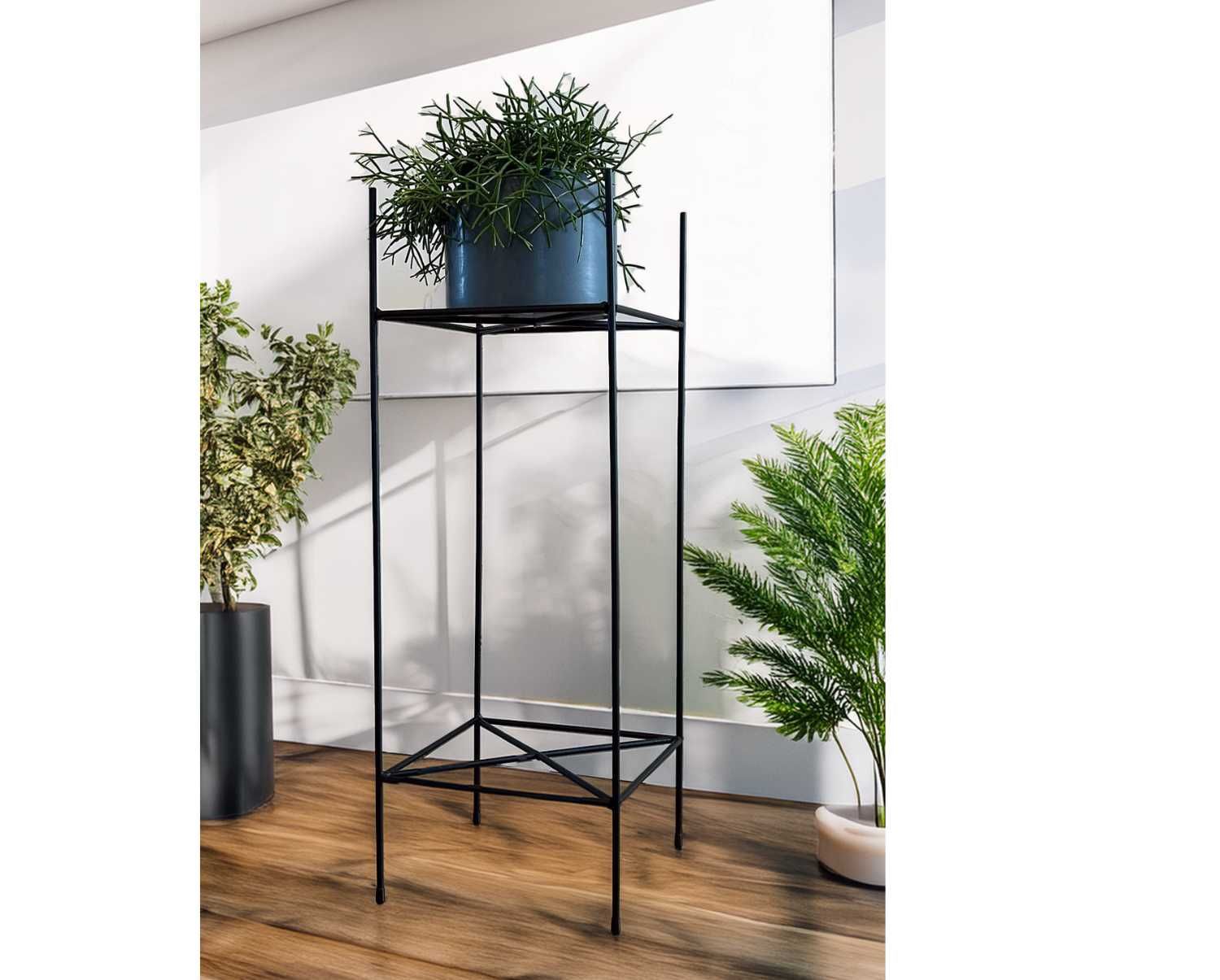 Kwietnik stojak na kwiaty stojący loft metalowy nowoczesny salon taras
