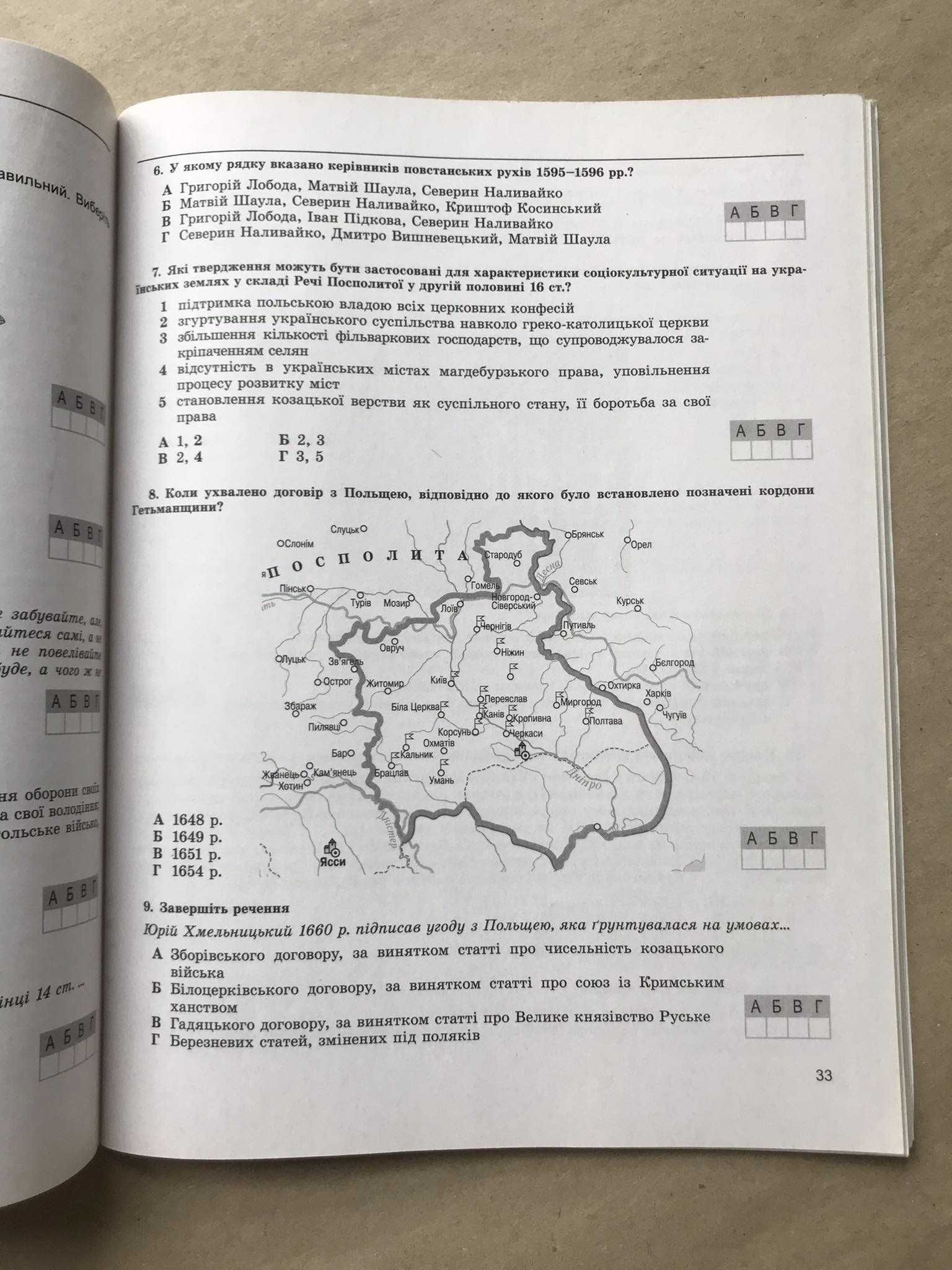 Історія України. Збірник завдань для контрольних робіт. 9 клас