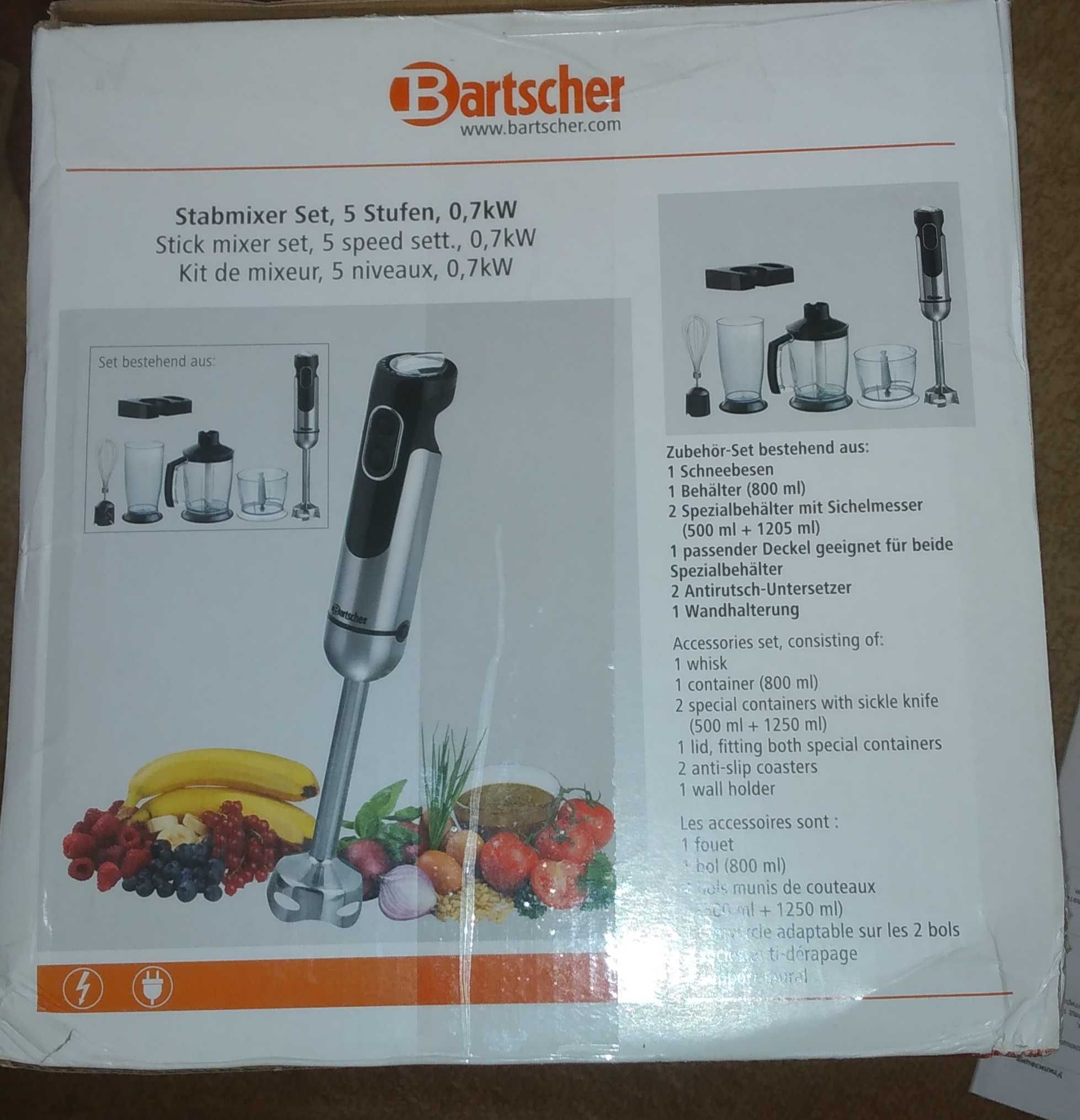 Blender, zestaw, 5 stopniowy 0,7kW marki Bartscher
