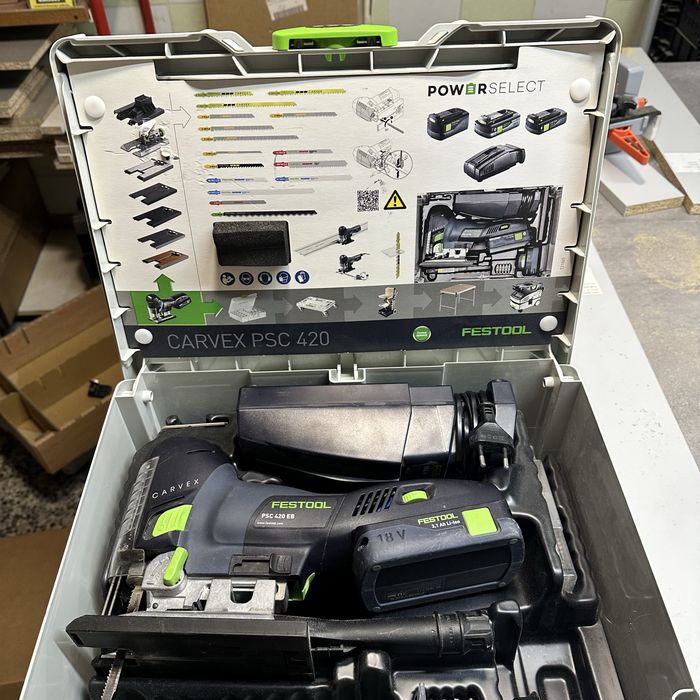 Wyrzynarka festool carvex psc 420 tstak bateria 3,1 ah 18v ladowarka