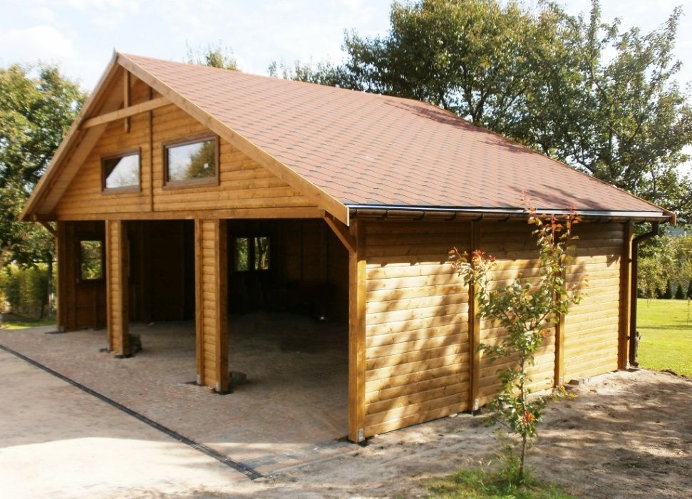 wiata drewniana,garaż,budynek gospodarczy,ogrodowy,magazyn,9x5m