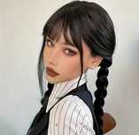 Nowa peruka Wednesday Addams włosy przebranie akcesoria