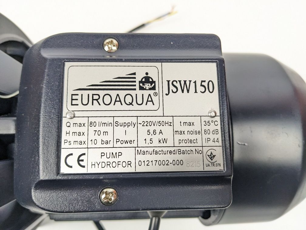 Euroaqua JSW 150 / 70 л в хв тиск до 10 бар. Потужний насос.