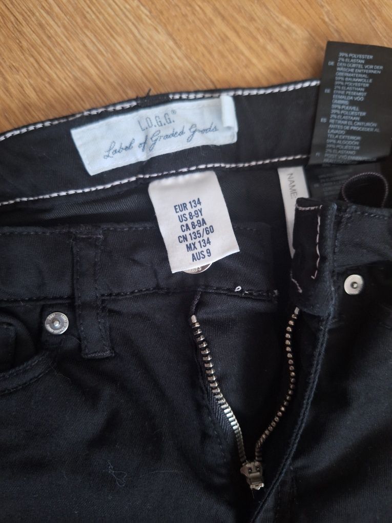 Dzwony jeansowe H&M 134 nowe