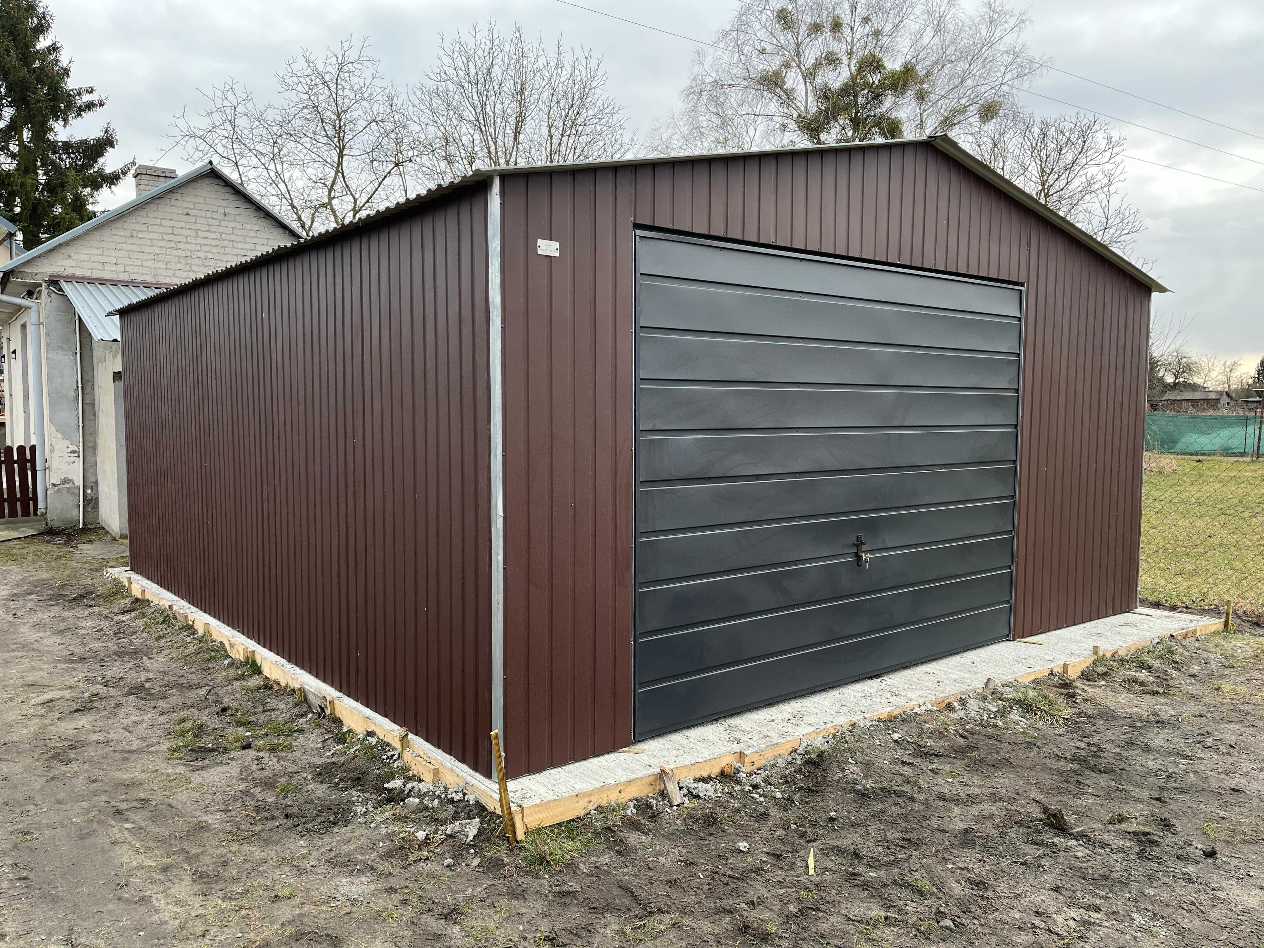 Garaż blaszany 6x5 Dwuspadowy