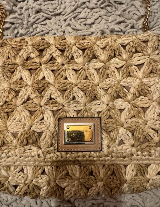 Сумка з рафії miss charles від dolce & gabbana (оригінал)