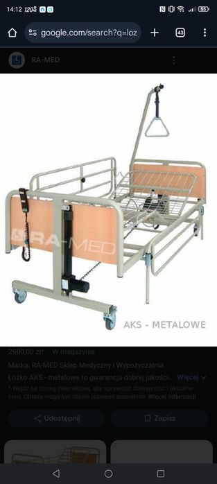 Łóżko  rehabilitacyjne