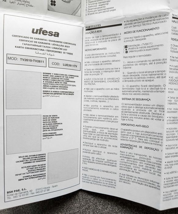 Termoventilador Ufesa