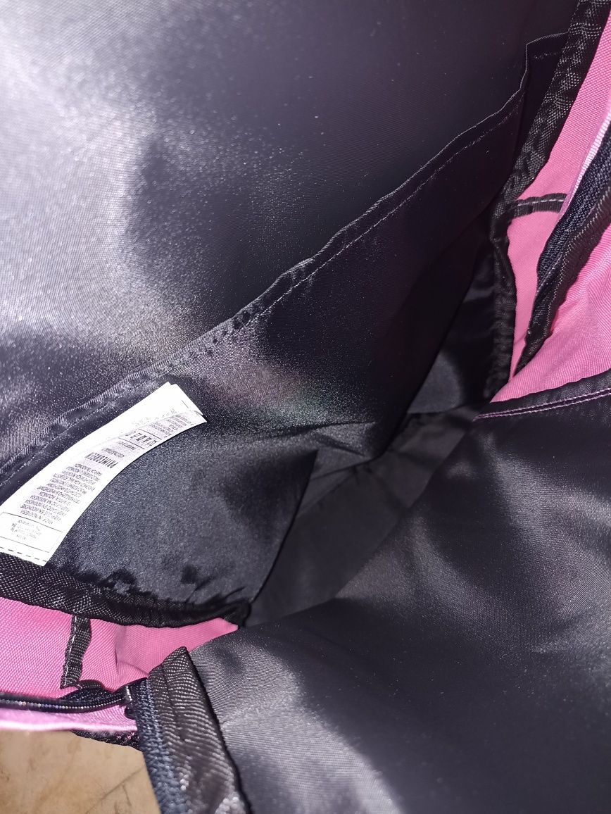 Plecak Adidas różowy szkolny z bocznymi kieszeniami z siatki nowy