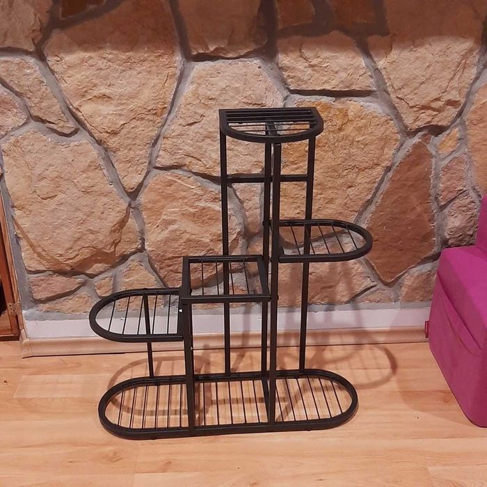 Kwietnik Metalowy Stojak Na Kwiaty Rośliny Stojący Industrialny