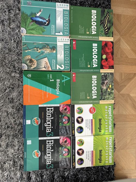 Komplet książek z biologii