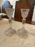 Par de castiçais em cristal, muito elegantes