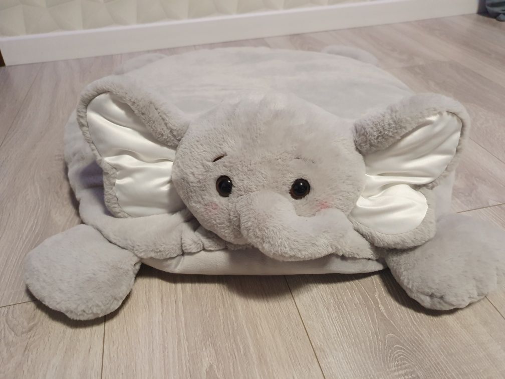 Duża poduszka niemowlęca na podłogę, do zdjęć, słoń pluszowy