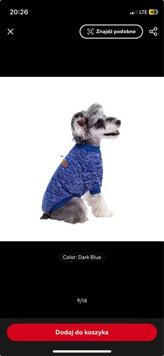 Ciepły strój dla pieska/kotka rozmiar S