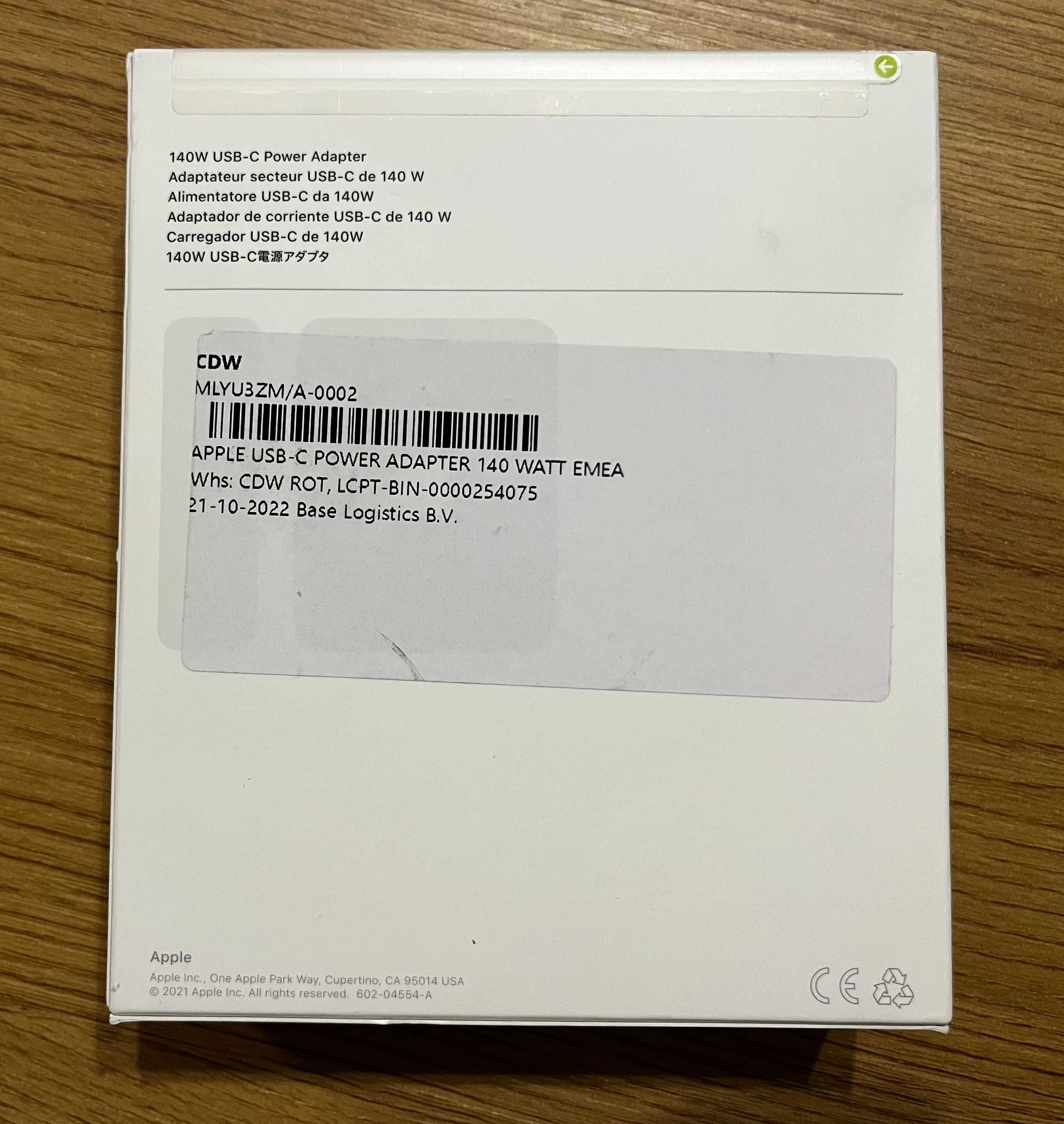 Nowy Apple Zasilacz USB-C o mocy 140 W - Zapakowane