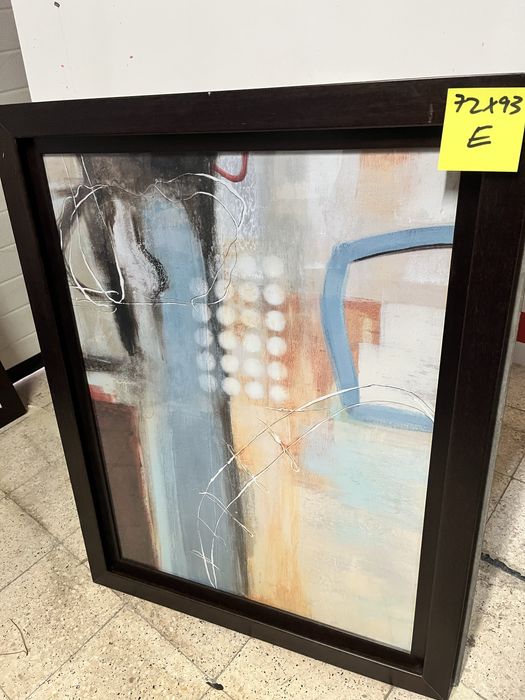 Quadro 72x93 moldura preta com história
