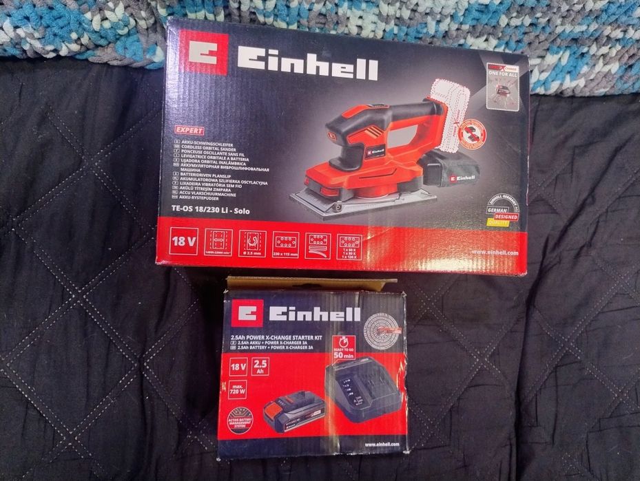 Szlifierka Oscylacyjna Einhell TE-OS 18/230 LI Aku+ład 2,5ah