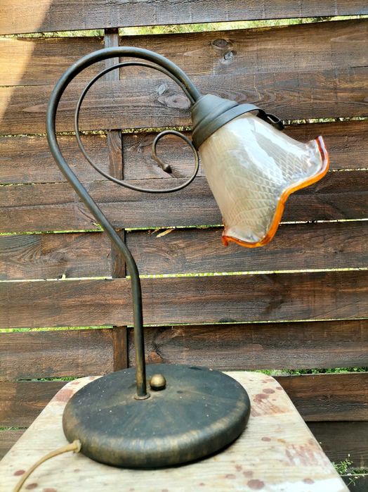 Lampa stołowa PRL Tulipan