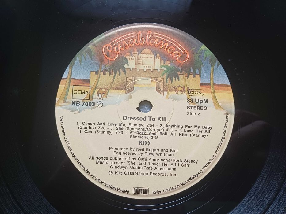 KISS – Dressed to Kill (1977, Germany, Casablanca Records)