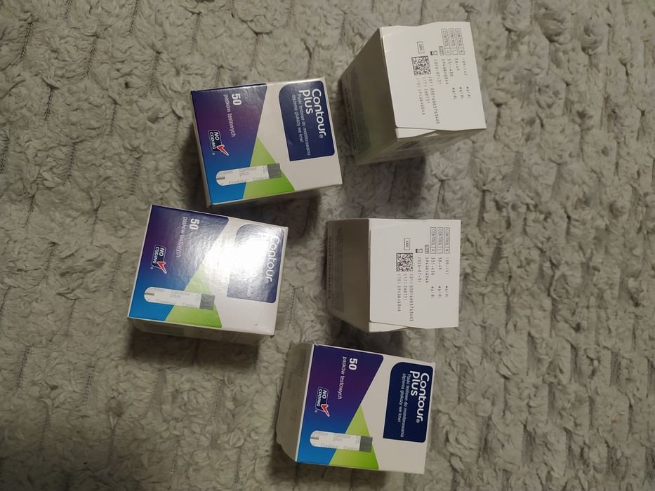 Sprzedam 5 op pasków do pomiaru cukru contour plus