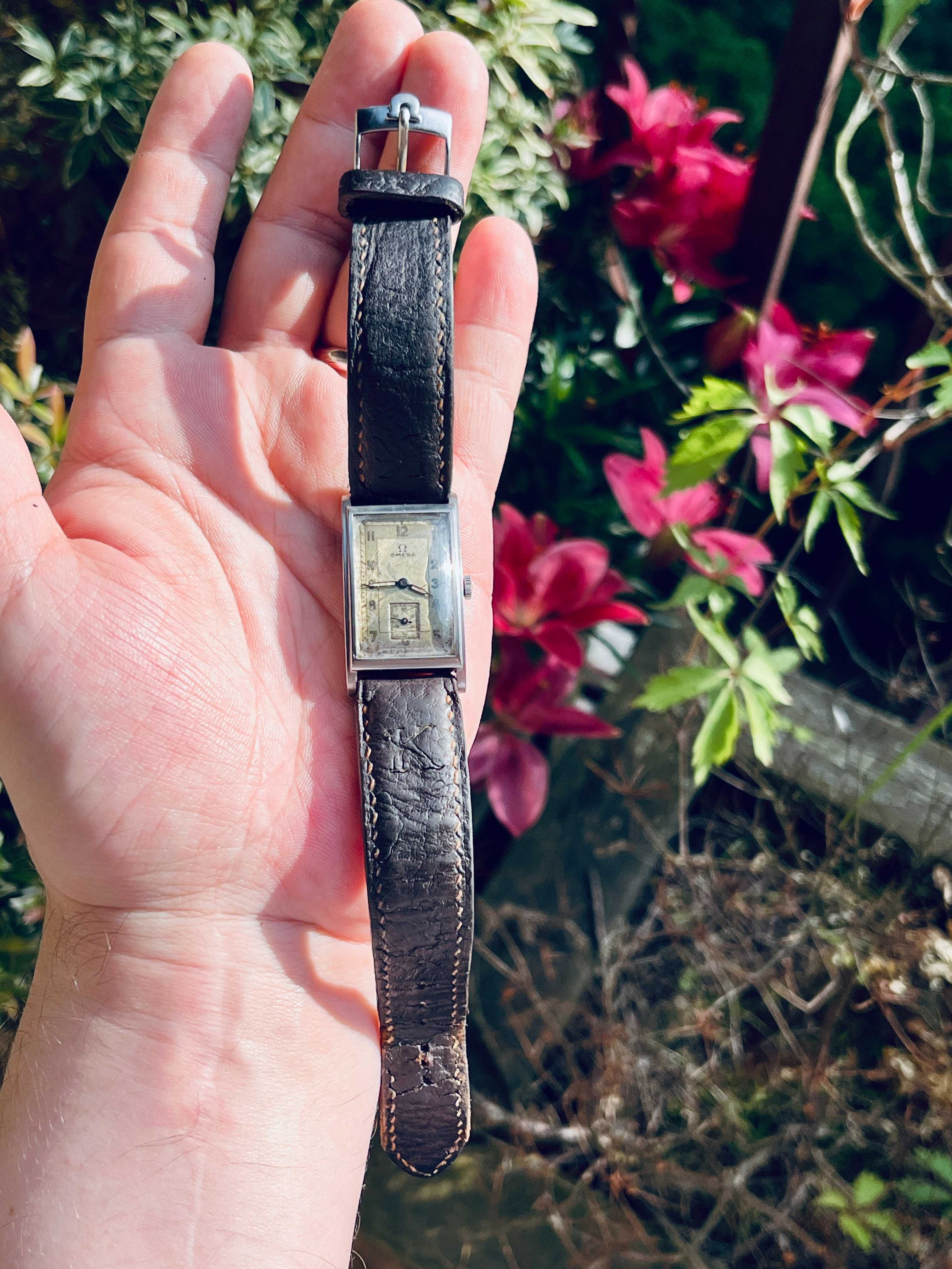 Zegarek Omega T17 1939 historia! Pasek skóra 1786 rok. Sprawny. Unikat