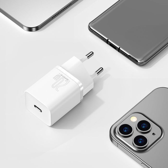 Ładowarka sieciowa Baseus Super Si 1C USB Typ C 20 W PD White