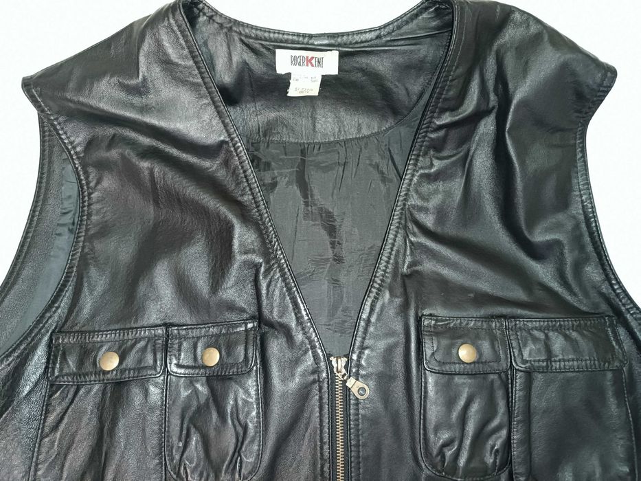 Кожаный жилет Roger Kent Германия натуральная кожа большой размер