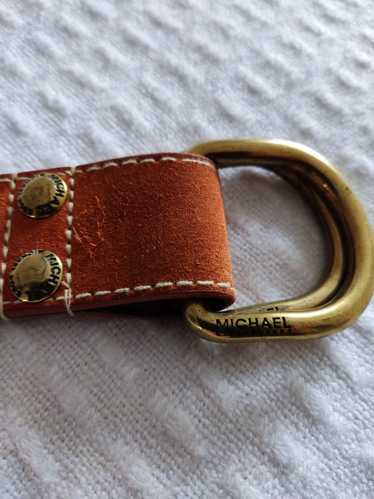 Michael Kors brązowy skórzany pasek skóra rozmiar uniwersalny MICHAEL