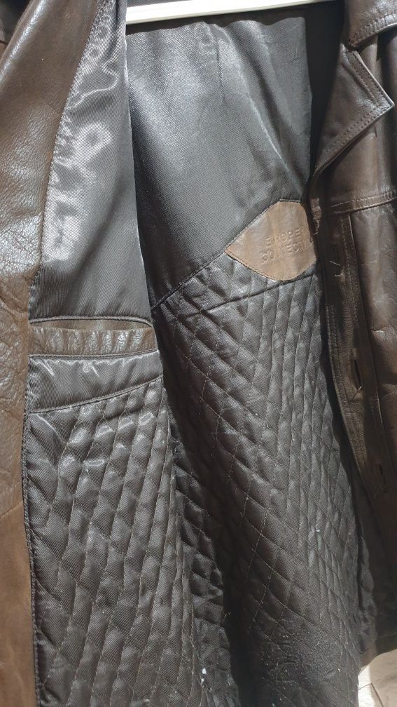 Skóra naturalna męska kurtka plaszcz  skórzany roz XL