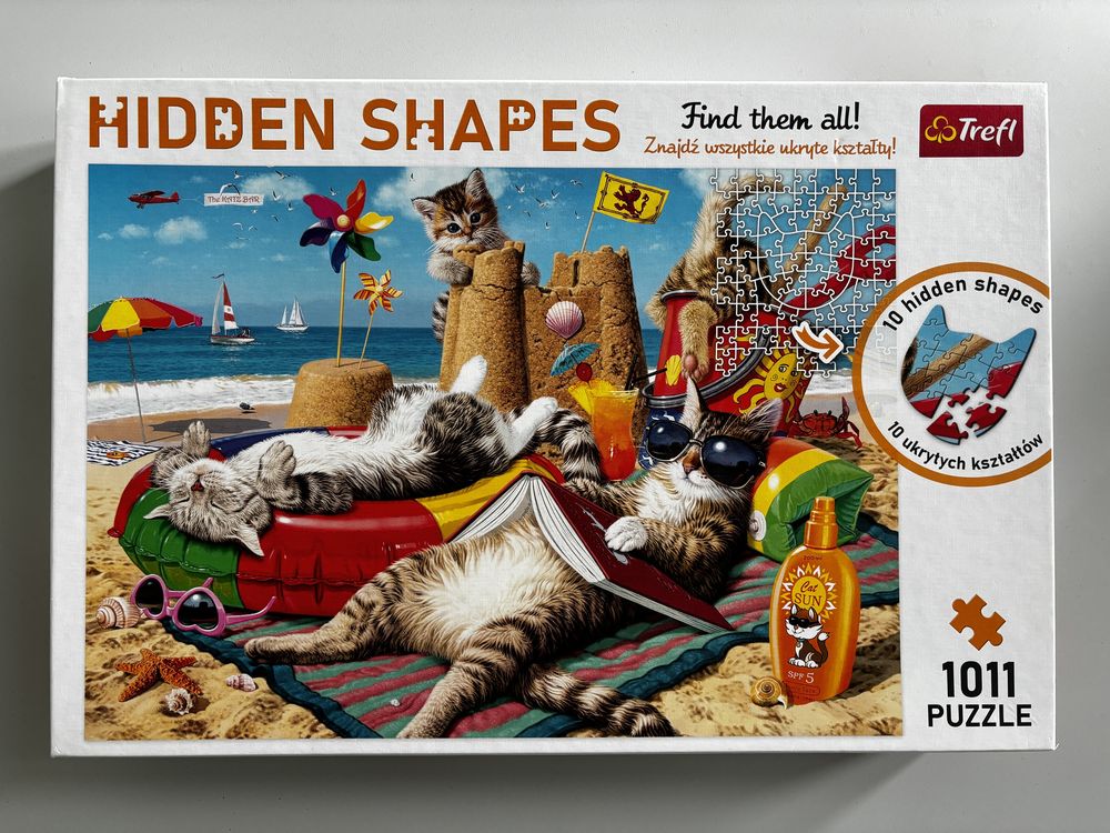 Puzzle Hidden shapes trefl koty 1011
