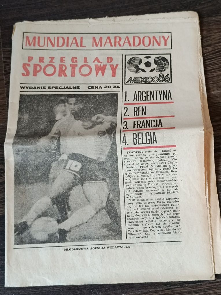 Przegląd sportowy mundial narodowy 1986