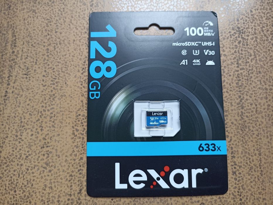 Карта пам'яті microSDXC Lexar 128Gb, нова