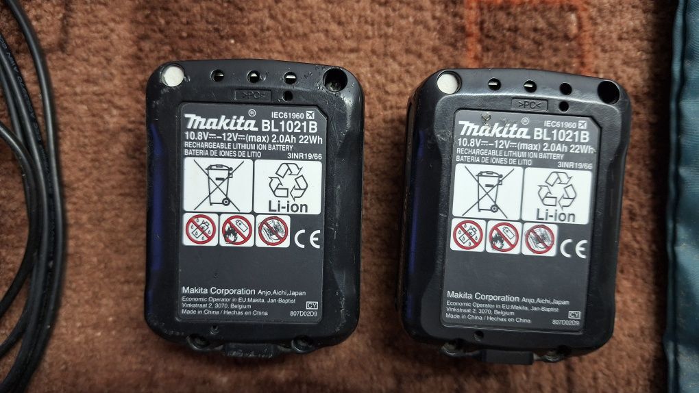 Makita CXT bateria akumulator BL1021B ładowarka DC10WD podkaszarka