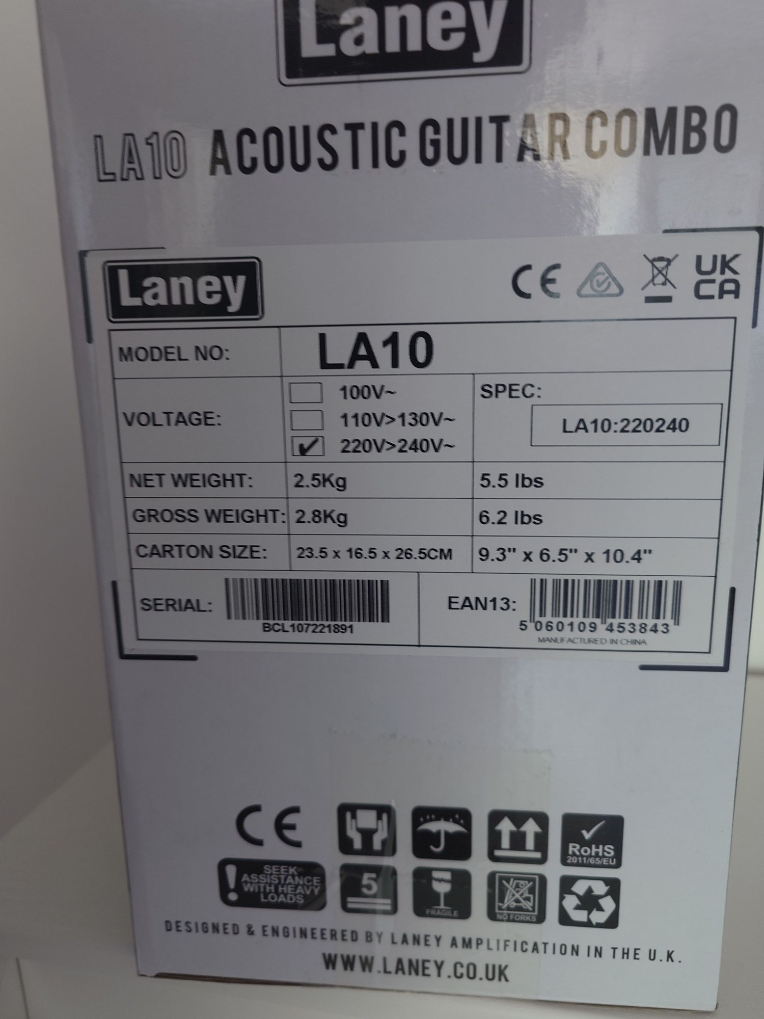 Wzmacniacz Wzmacniacz Laney LA10 do gitary akustycznej – jak nowy
