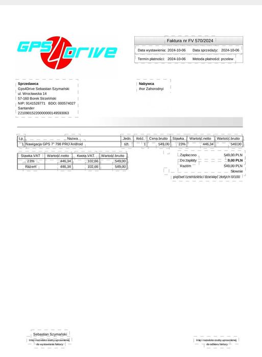 Nawigacja GPS 7" 798 PRO Android