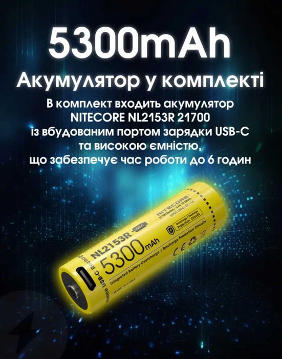 Nitecore DL30 Ліхтар для Дайвінгу, 1100 Люмен 788 Метрів (USB-C)