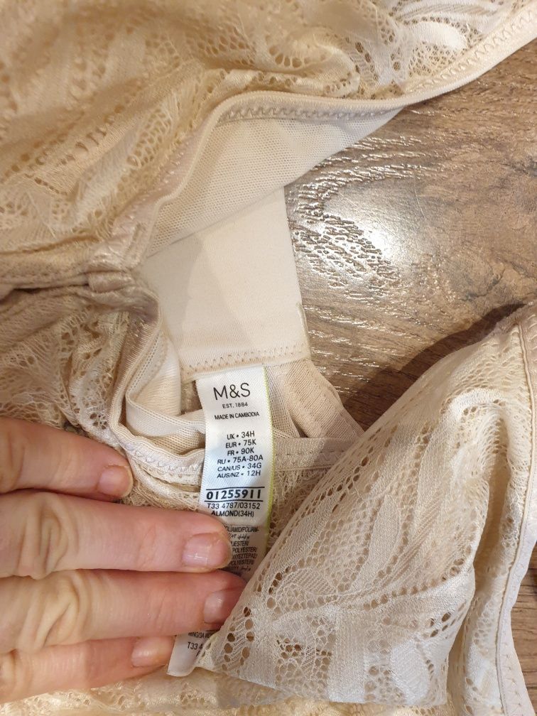 Stanik 75 k Marks & Spencer  beżowy