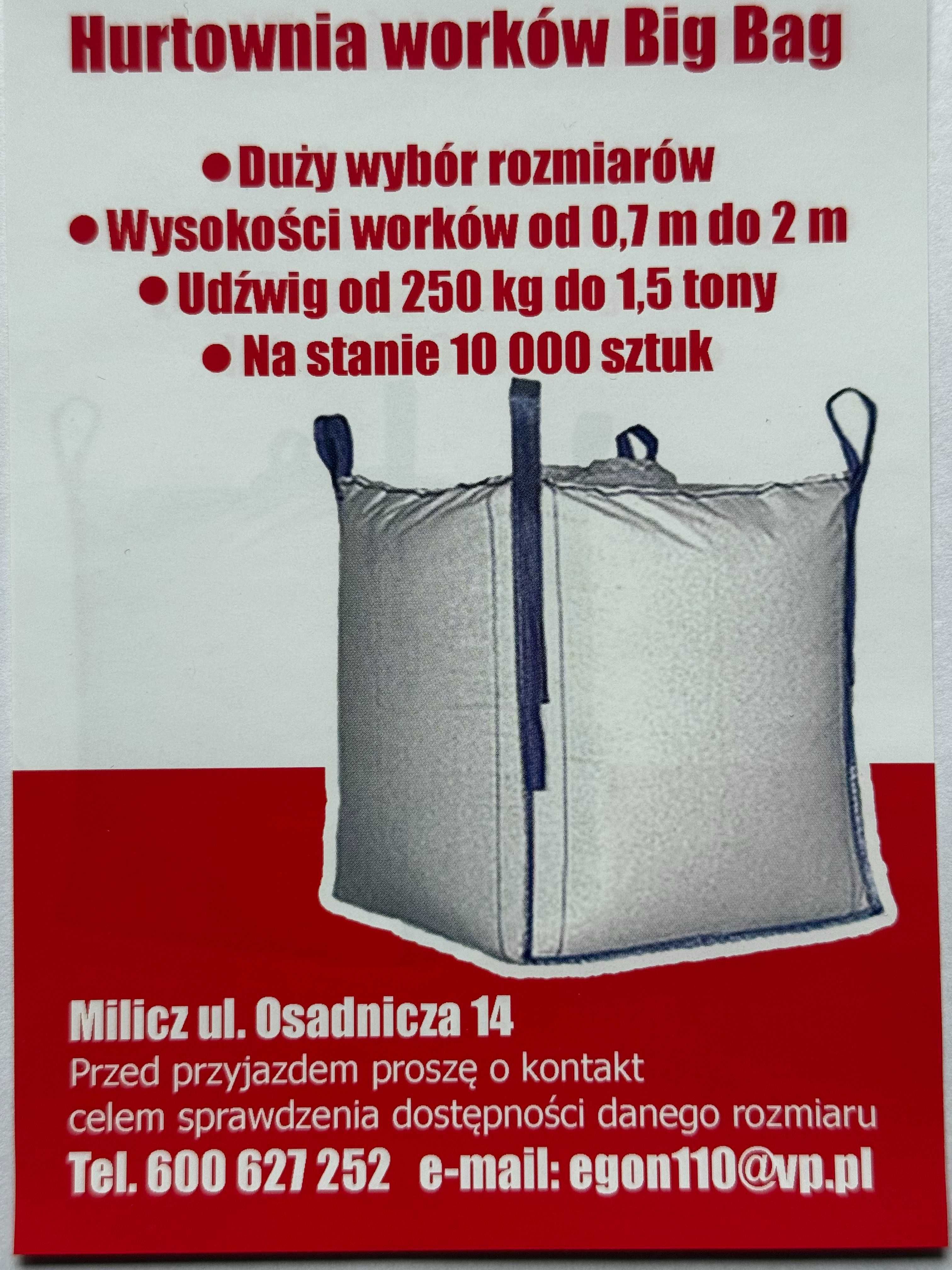 big bag big bagi worek big bag worki big bag na zboże złom trociny itp