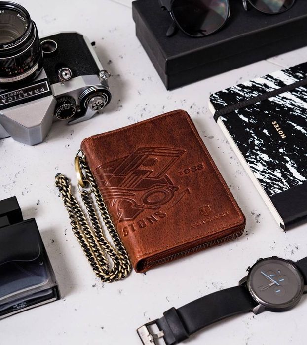 skórzany portfel męski na zamek - peterson