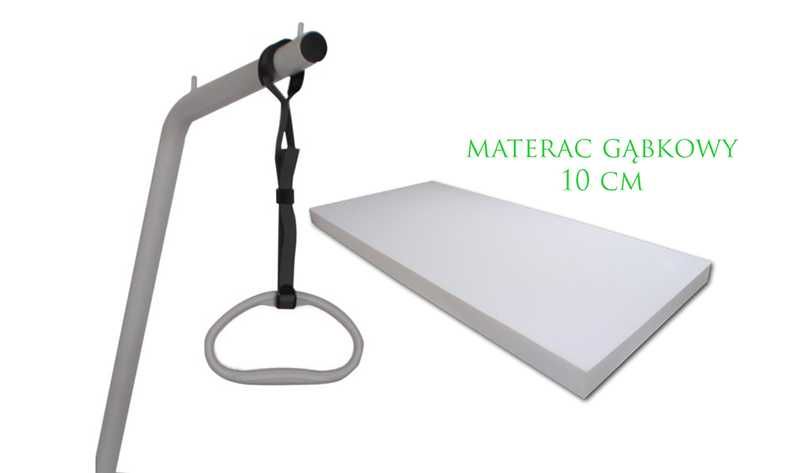 Łóżko ortopedyczne elektryczne dla chorego + MATERAC + WYSIĘGNIK