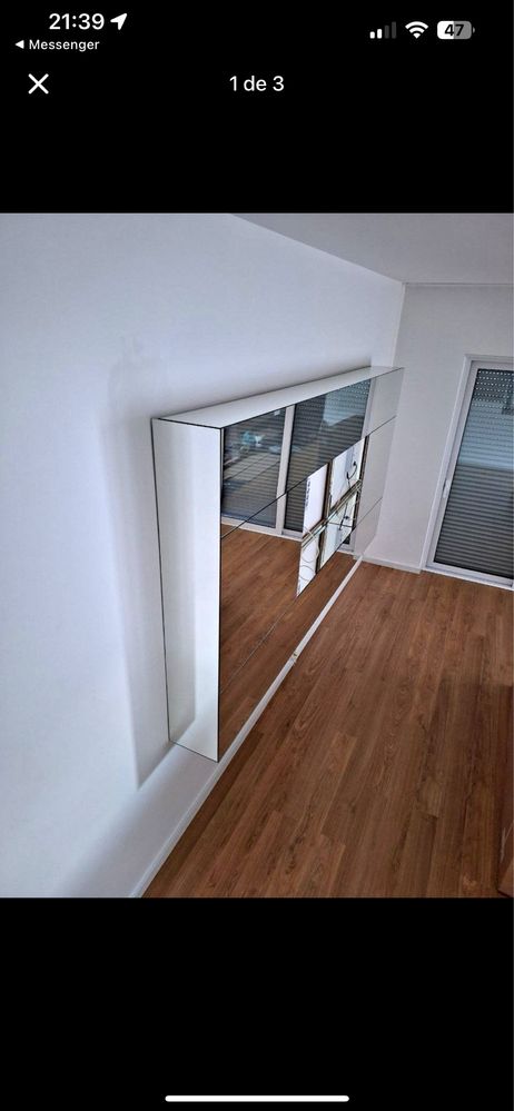 Aparador Tv Espelhado C/ Luz LED
