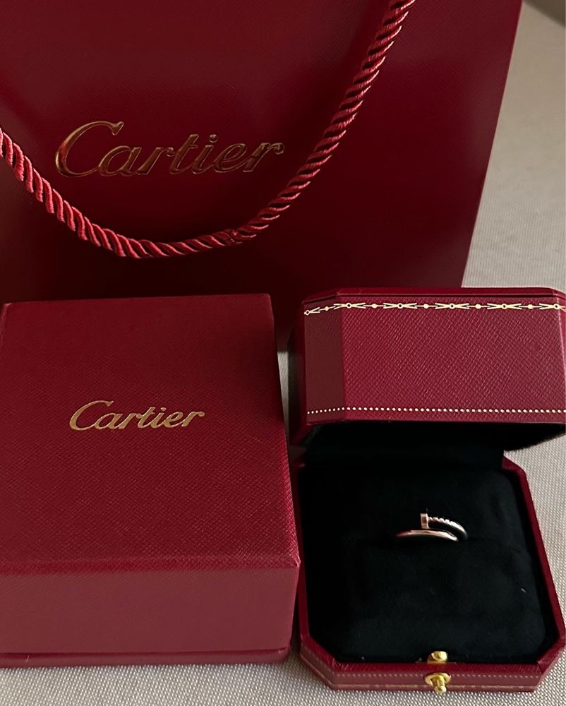 Золота каблучка кольцо Cartier цвях гвоздь juste un clou