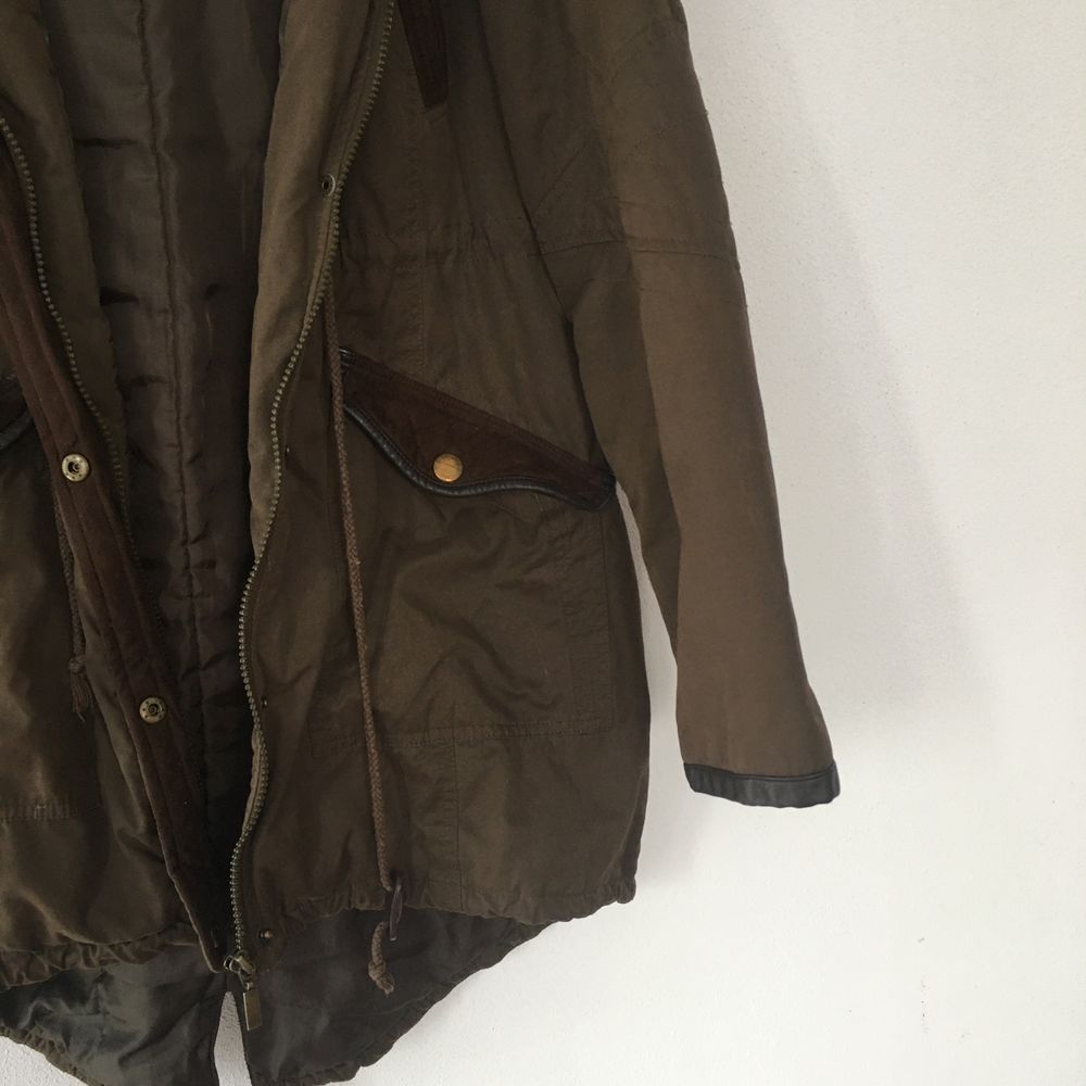 Parka XL L 42 khaki brązowa z misiem i puszkiem kolekcja