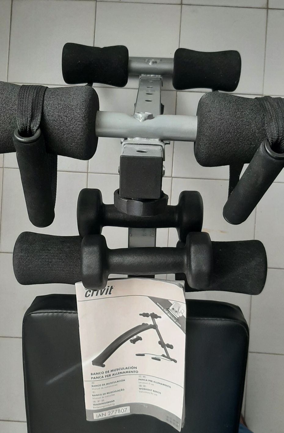 Banco de exercício e musculação