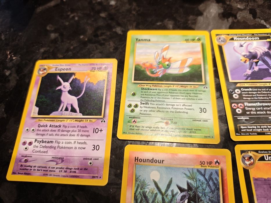 Karty rare neo Discovery pokemon rzadkie umbreon