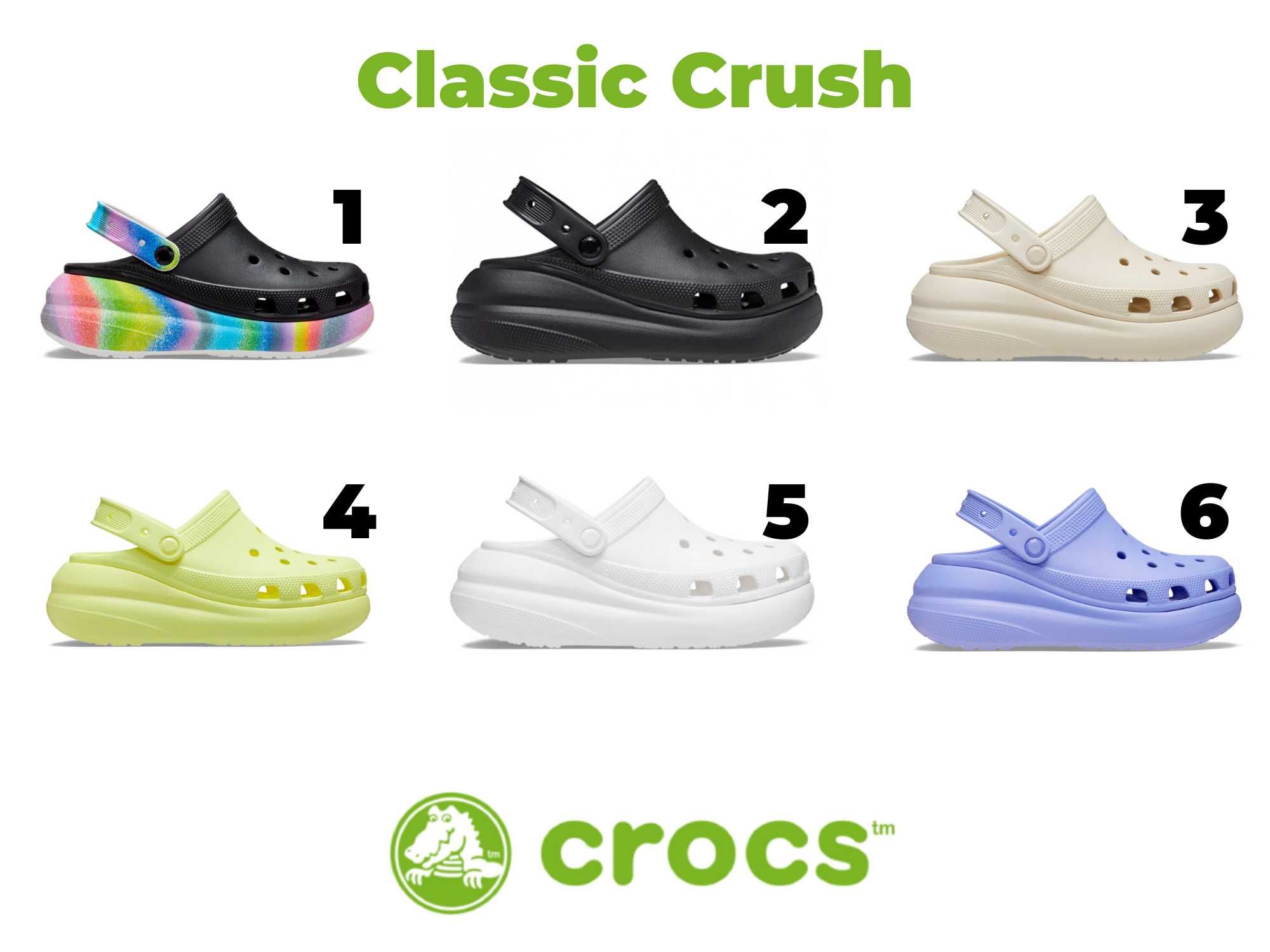 Жіночі крокси взуття на платформі Crocs Crush Clog! Акція!