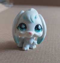 Littlest Pet Shop LPS #685 Bunny Rabbit Lop Ear White Snowflake Hasbro