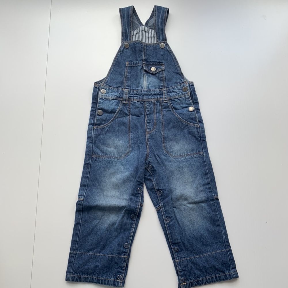 Jeansowe ogrodniczki / spodnie dziecięce Lupilu rozmiar 86